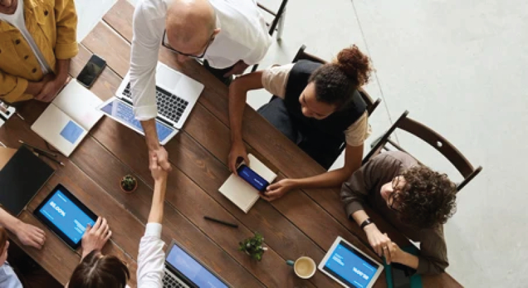 people shaking hands