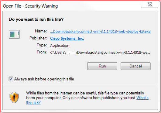 Vpn Anyconnect Installation Instructions For Windows Computing Communications Services