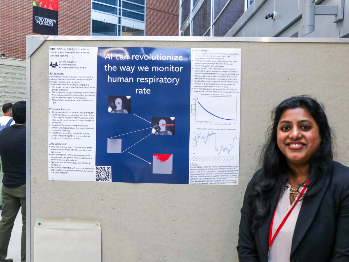 Sayana Varughese with her poster