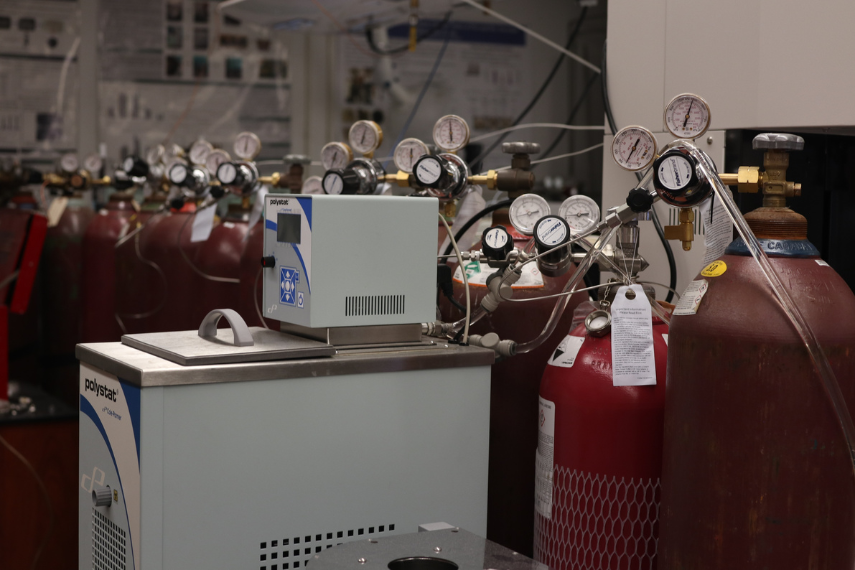 Lab with machine and tanks