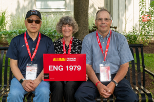 ENG'79 Alumni with a sign reading ENG 1979