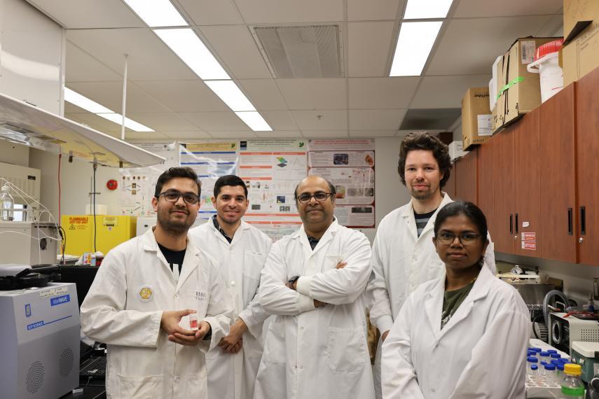 From left: Rahul Barbhuiya, Dr. Abdallah Elsayed, Dr. Ashutosh Singh, Charles Wroblewski, and Sivaranjani Palanisamy Ravikumar.