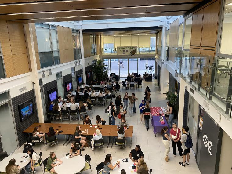 WiSE Big Sisters, Little Sisters social event in the Adams Atrium.