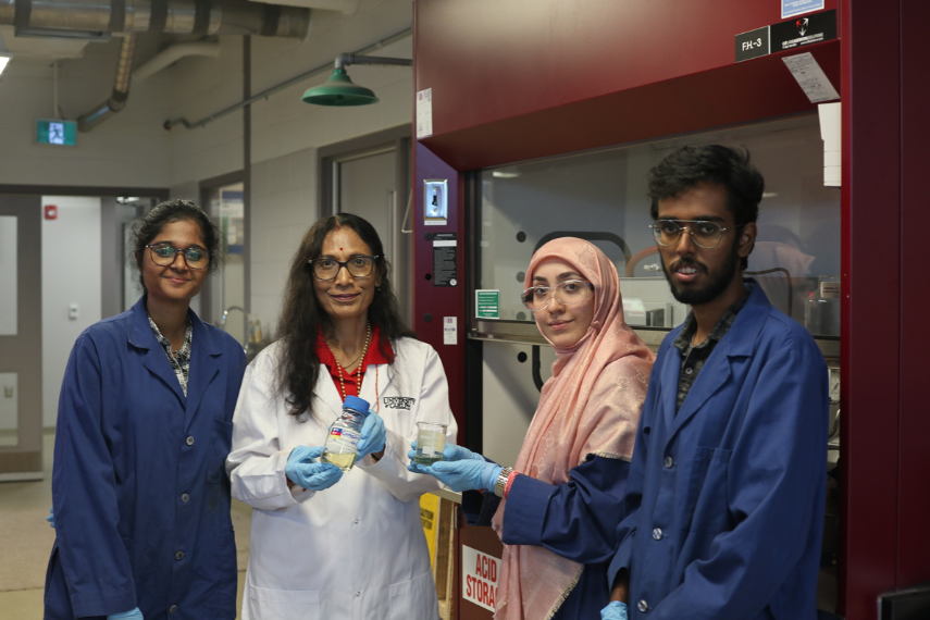 Dr. Misra and team at the lab.