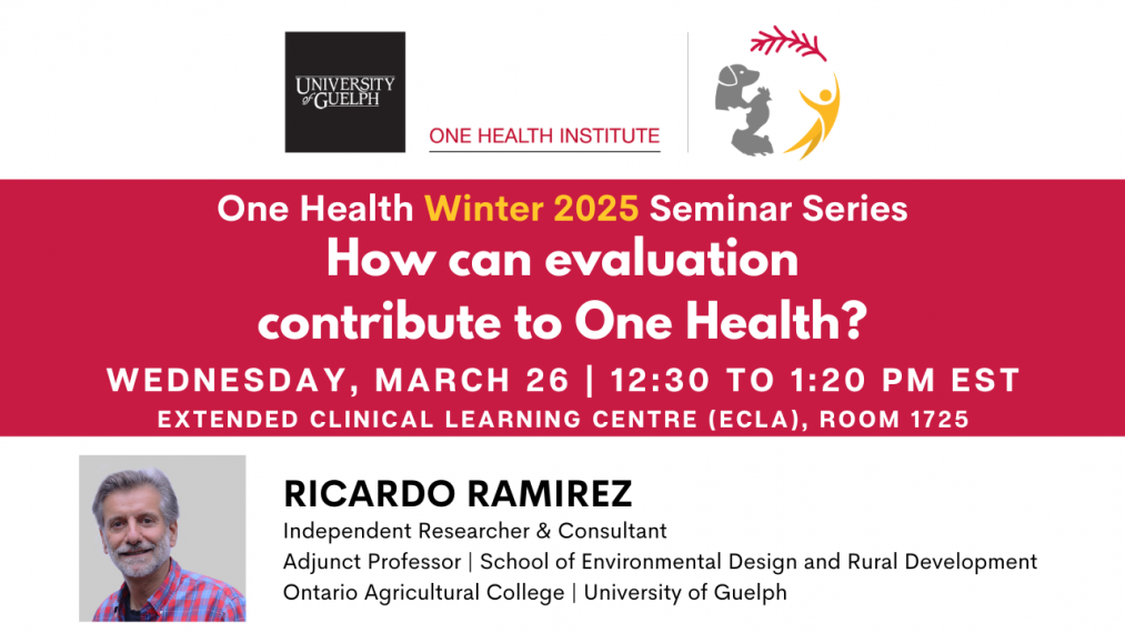 Graphic for One Health Seminar with event details.