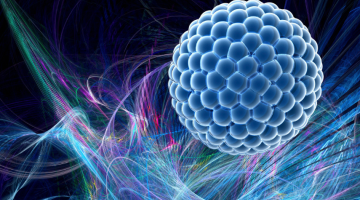Graphic image of nanoparticles.