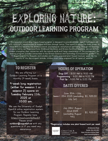 Outdoor Learning Program Flyer