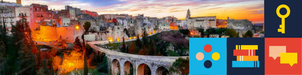 CIty of Matera lit up at night