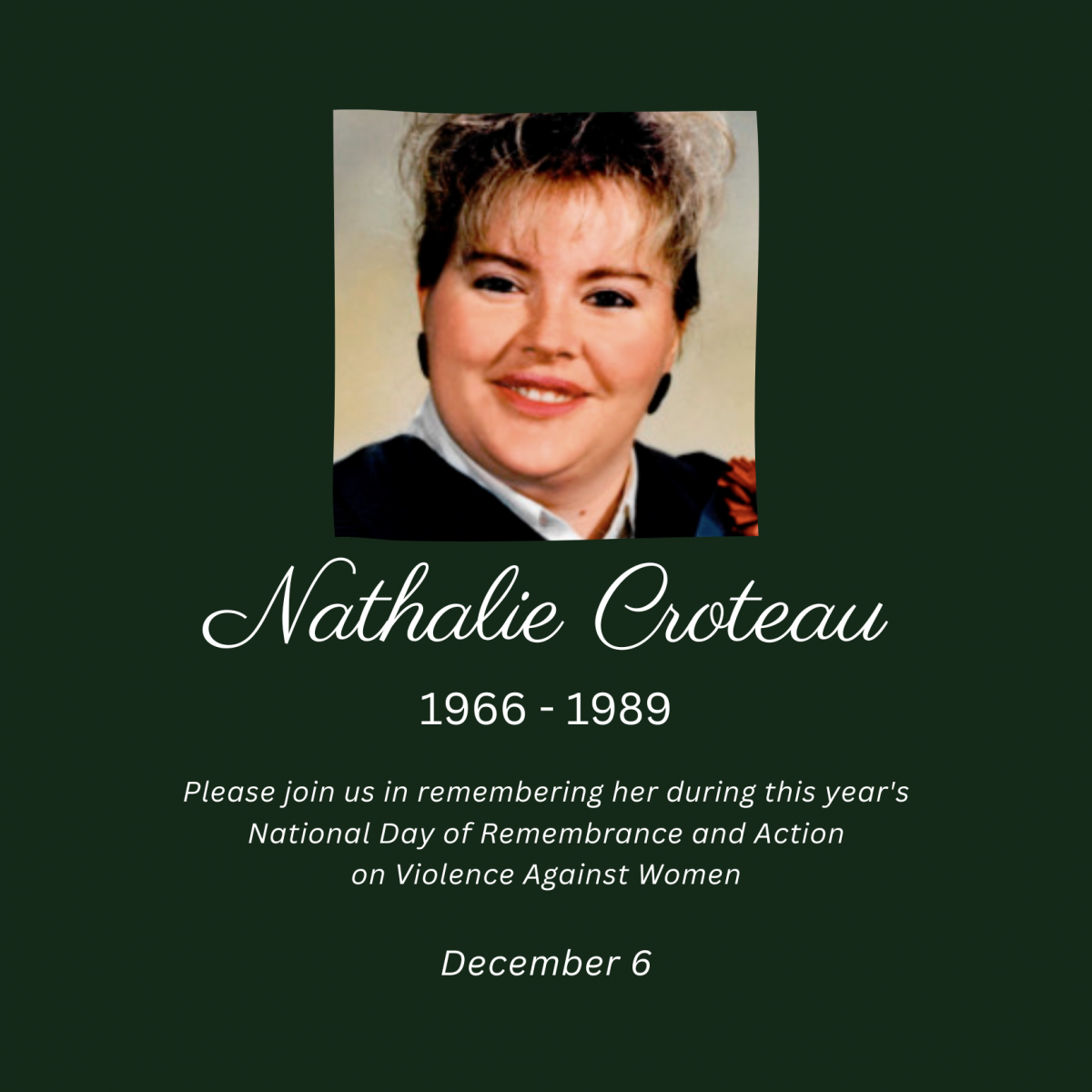 Nathalie Croteau. 1966 to 1989.