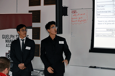students at case competition