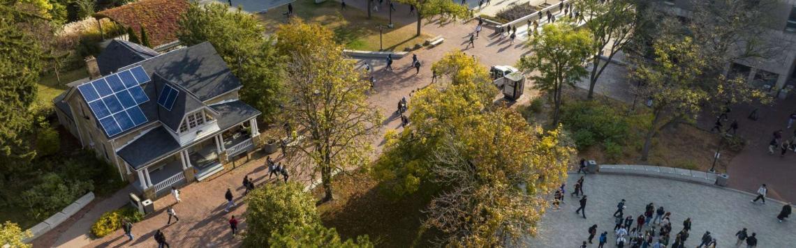 an overhead shot of the u of g campus