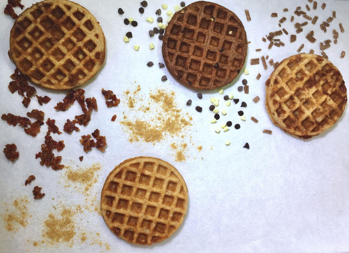 Four waffles.