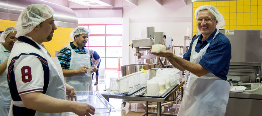 University of Guelph cheesemaking course with instructor Art Hill.