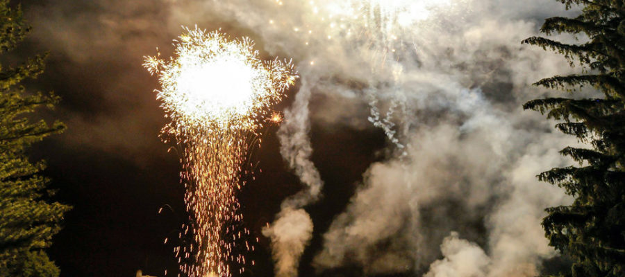 Fireworks during Conversat at the University of Guelph in 2014.
